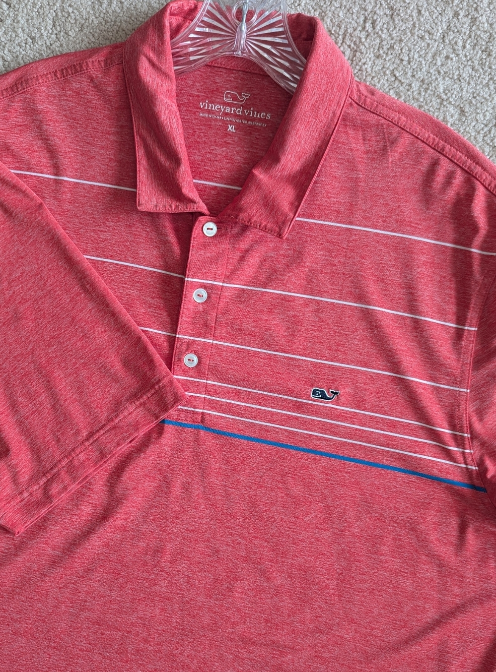 Vineyard Vines Men's Performance Dry Fit Short Sleeve Polo Shirt Sz XL